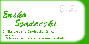eniko szadeczki business card