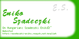 eniko szadeczki business card